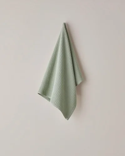 Stripe %100 Pamuk Yüz Havlusu 50x70 cm Haki